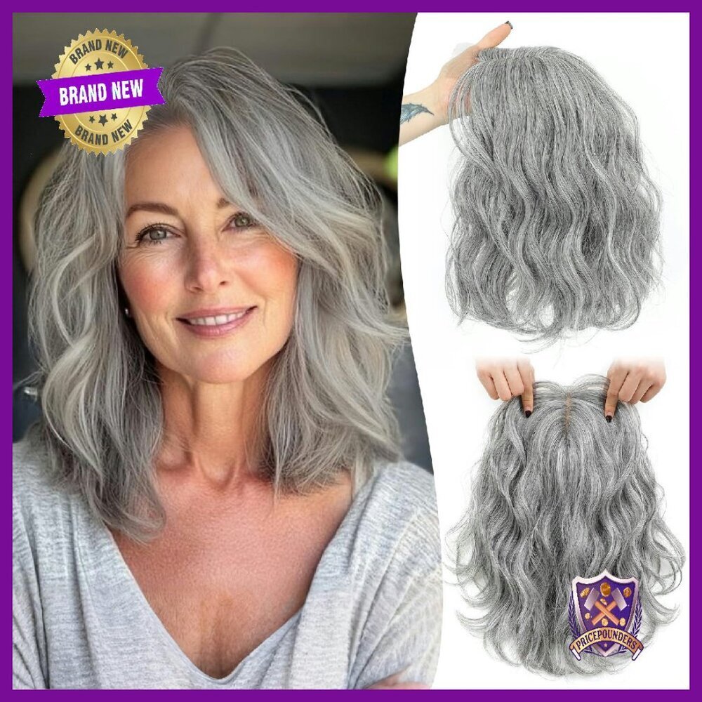 11-Inch Short Wavy Hair Topper for Thinning Hair, Lightweight & Breathable